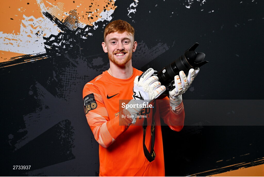 14 February 2024; Enda Minogue poses for a portrait during a Athlone Town FC squad portraits session at Athlone Town Stadium in Athlone, Westmeath. Photo by Sam Barnes/Sportsfile