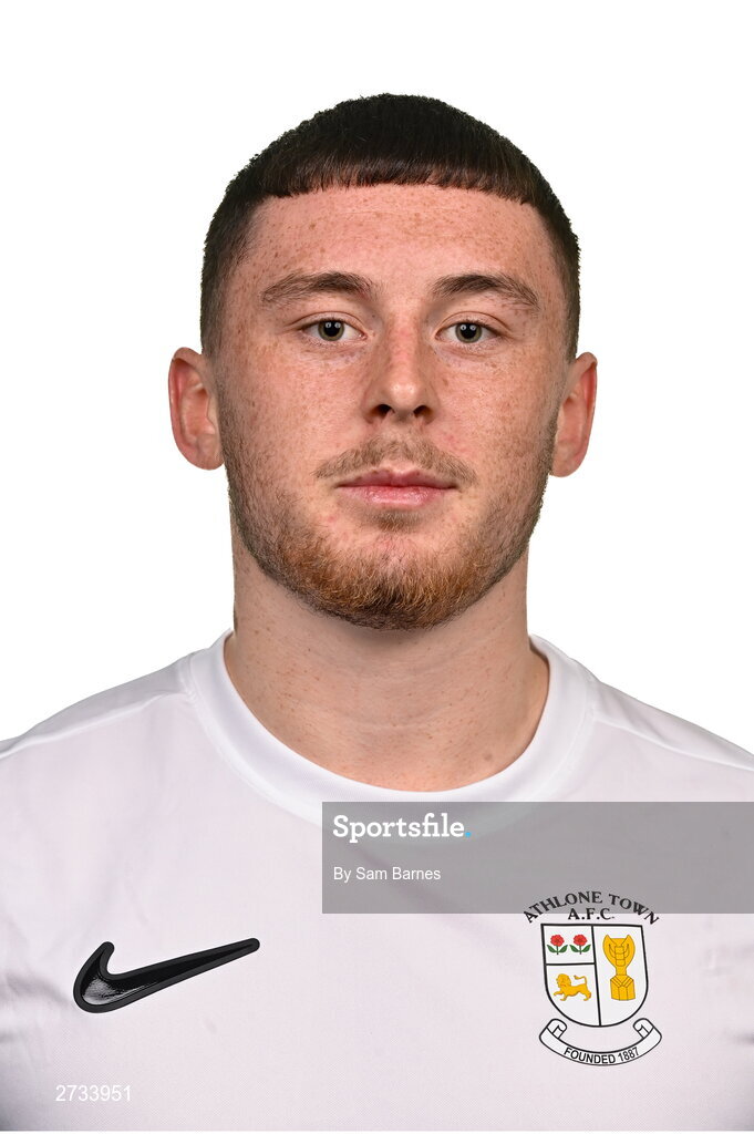 14 February 2024; Dylan Gavin poses for a portrait during a Athlone Town FC squad portraits session at Athlone Town Stadium in Athlone, Westmeath. Photo by Sam Barnes/Sportsfile