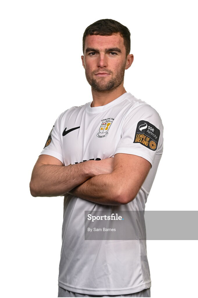 14 February 2024; Jarlath Jones poses for a portrait during a Athlone Town FC squad portraits session at Athlone Town Stadium in Athlone, Westmeath. Photo by Sam Barnes/Sportsfile