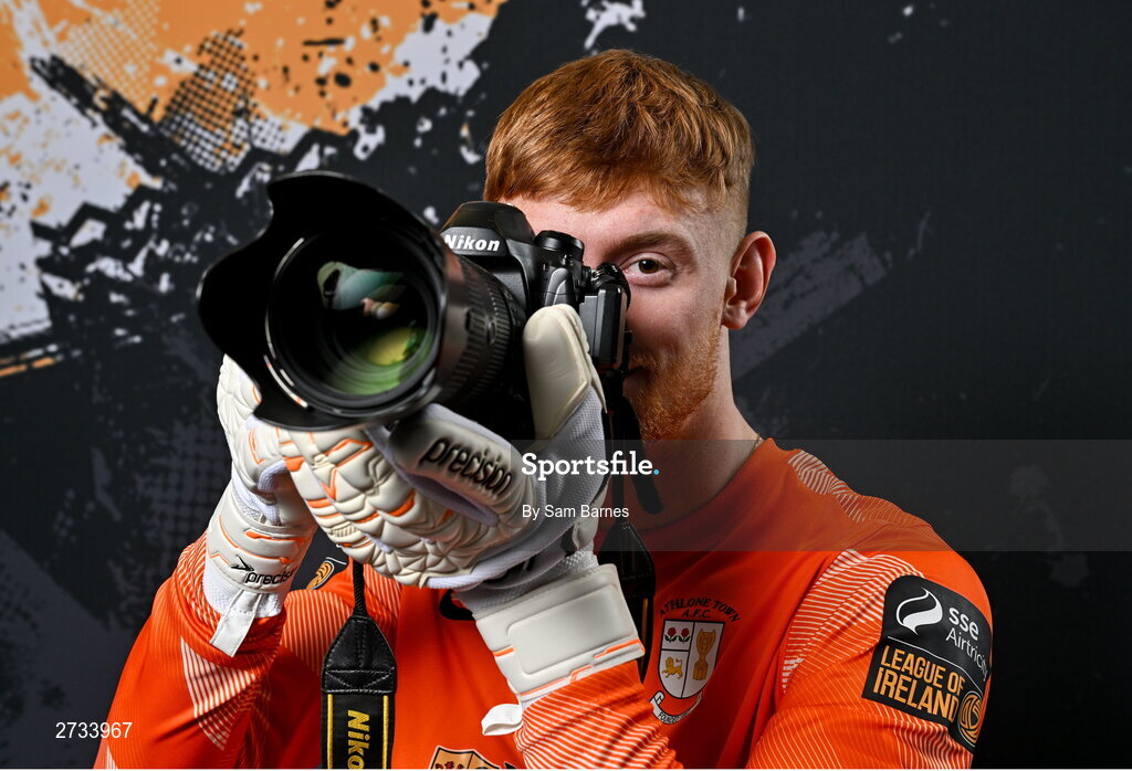 14 February 2024; Enda Minogue poses for a portrait during a Athlone Town FC squad portraits session at Athlone Town Stadium in Athlone, Westmeath. Photo by Sam Barnes/Sportsfile