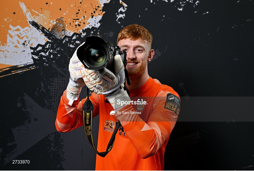 14 February 2024; Enda Minogue poses for a portrait during a Athlone Town FC squad portraits session at Athlone Town Stadium in Athlone, Westmeath. Photo by Sam Barnes/Sportsfile