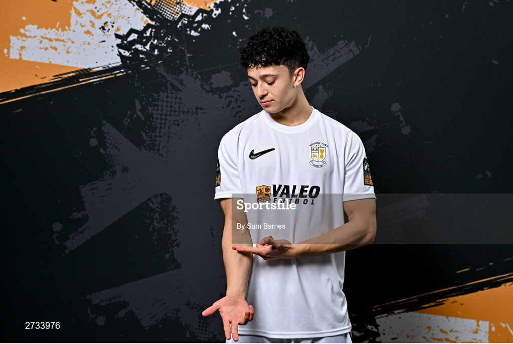 14 February 2024; Gabriel Padilla poses for a portrait during a Athlone Town FC squad portraits session at Athlone Town Stadium in Athlone, Westmeath. Photo by Sam Barnes/Sportsfile