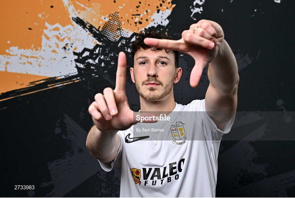 14 February 2024; Brian Torre poses for a portrait during a Athlone Town FC squad portraits session at Athlone Town Stadium in Athlone, Westmeath. Photo by Sam Barnes/Sportsfile
