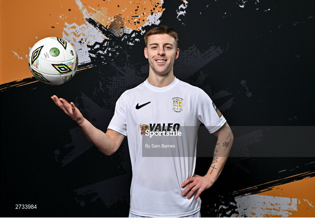 14 February 2024; Dylan Hand poses for a portrait during a Athlone Town FC squad portraits session at Athlone Town Stadium in Athlone, Westmeath. Photo by Sam Barnes/Sportsfile