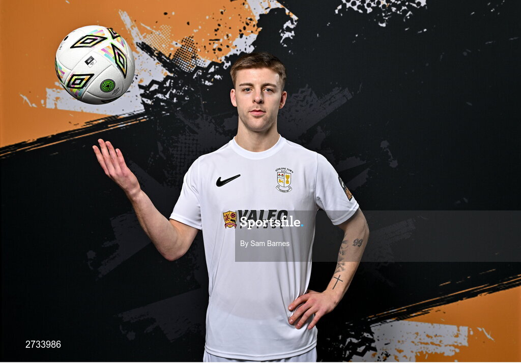 14 February 2024; Dylan Hand poses for a portrait during a Athlone Town FC squad portraits session at Athlone Town Stadium in Athlone, Westmeath. Photo by Sam Barnes/Sportsfile