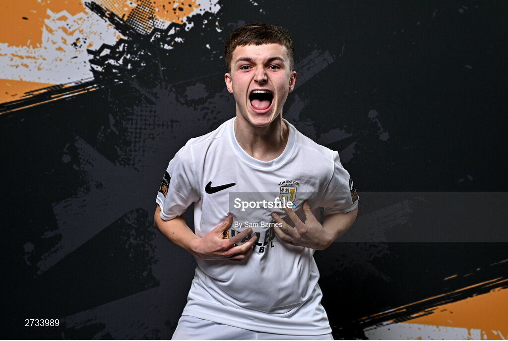 14 February 2024; Shane Forbes poses for a portrait during a Athlone Town FC squad portraits session at Athlone Town Stadium in Athlone, Westmeath. Photo by Sam Barnes/Sportsfile