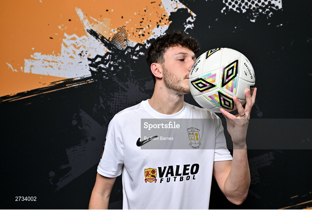 14 February 2024; Brian Torre poses for a portrait during a Athlone Town FC squad portraits session at Athlone Town Stadium in Athlone, Westmeath. Photo by Sam Barnes/Sportsfile