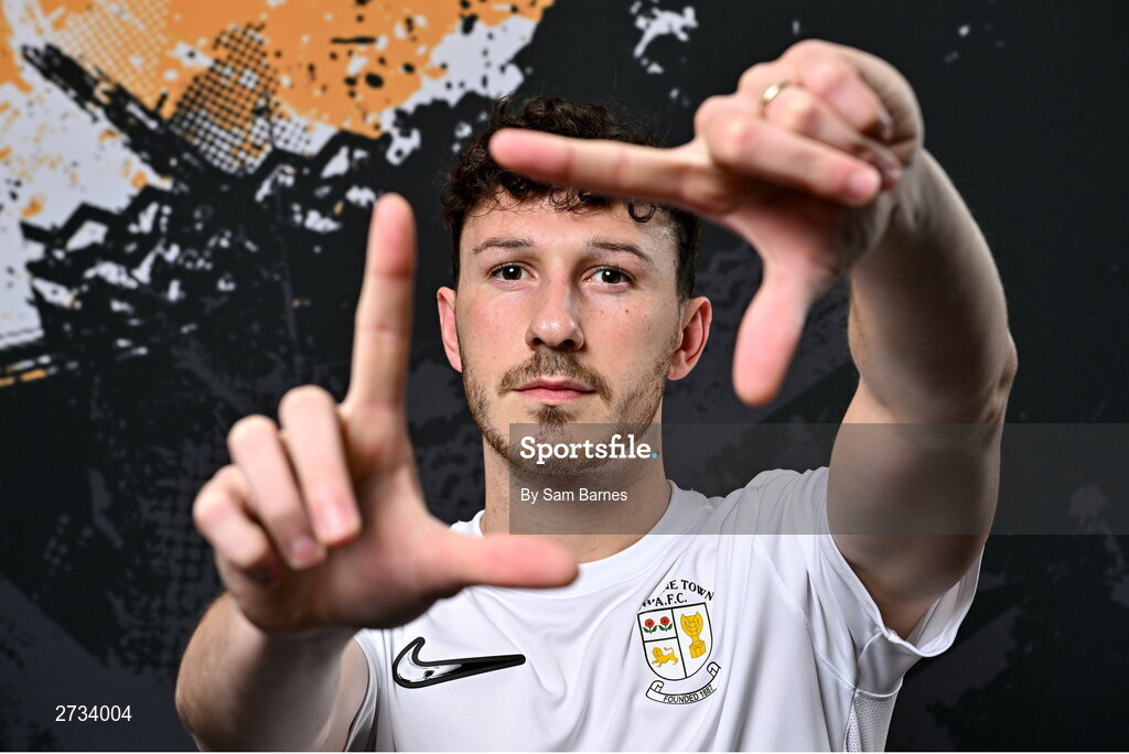 14 February 2024; Brian Torre poses for a portrait during a Athlone Town FC squad portraits session at Athlone Town Stadium in Athlone, Westmeath. Photo by Sam Barnes/Sportsfile