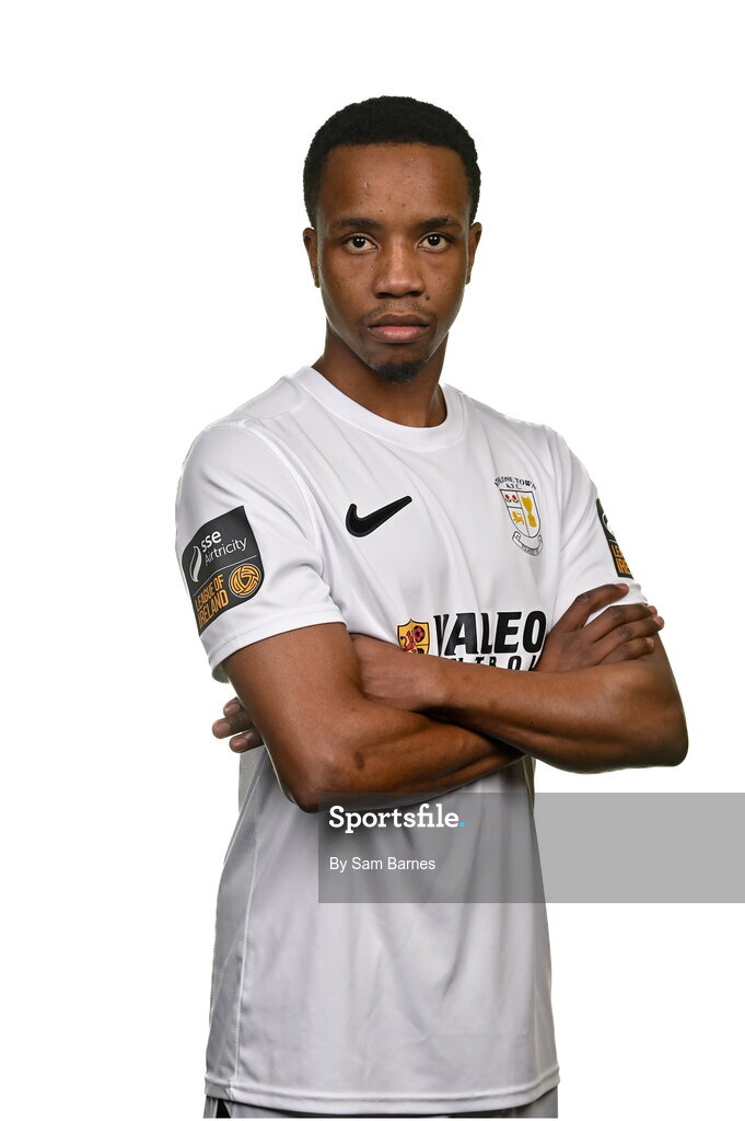 14 February 2024; Renei Batlokwa poses for a portrait during a Athlone Town FC squad portraits session at Athlone Town Stadium in Athlone, Westmeath. Photo by Sam Barnes/Sportsfile