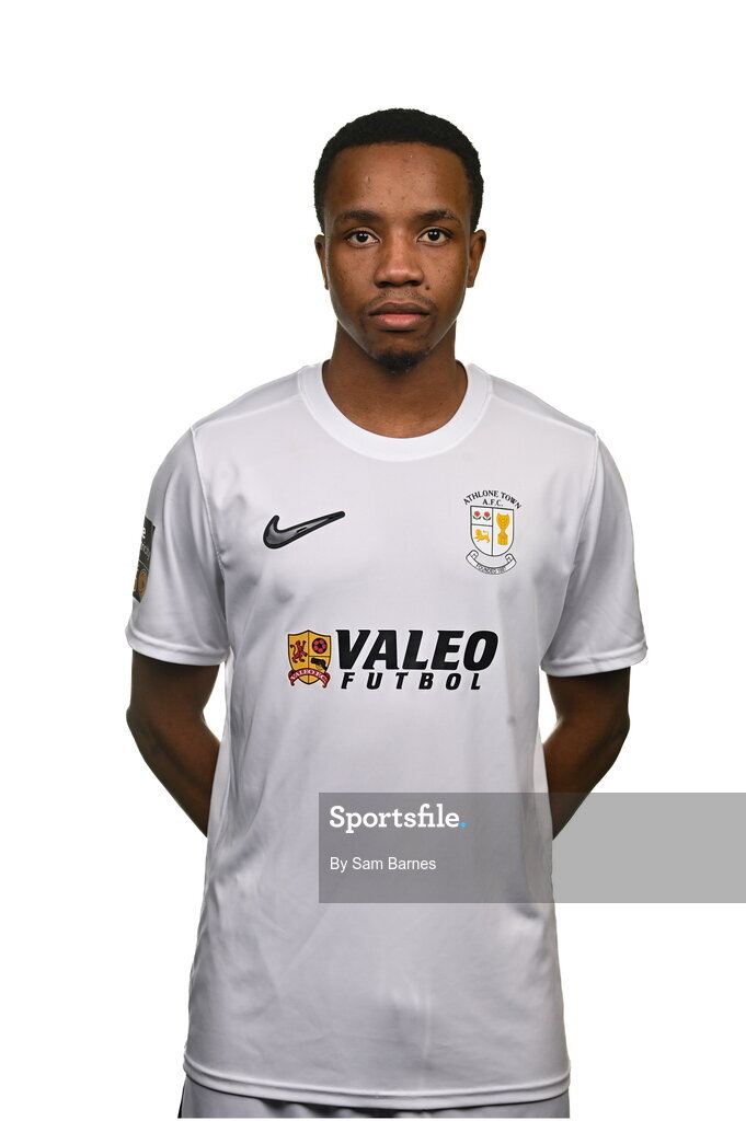 14 February 2024; Renei Batlokwa poses for a portrait during a Athlone Town FC squad portraits session at Athlone Town Stadium in Athlone, Westmeath. Photo by Sam Barnes/Sportsfile