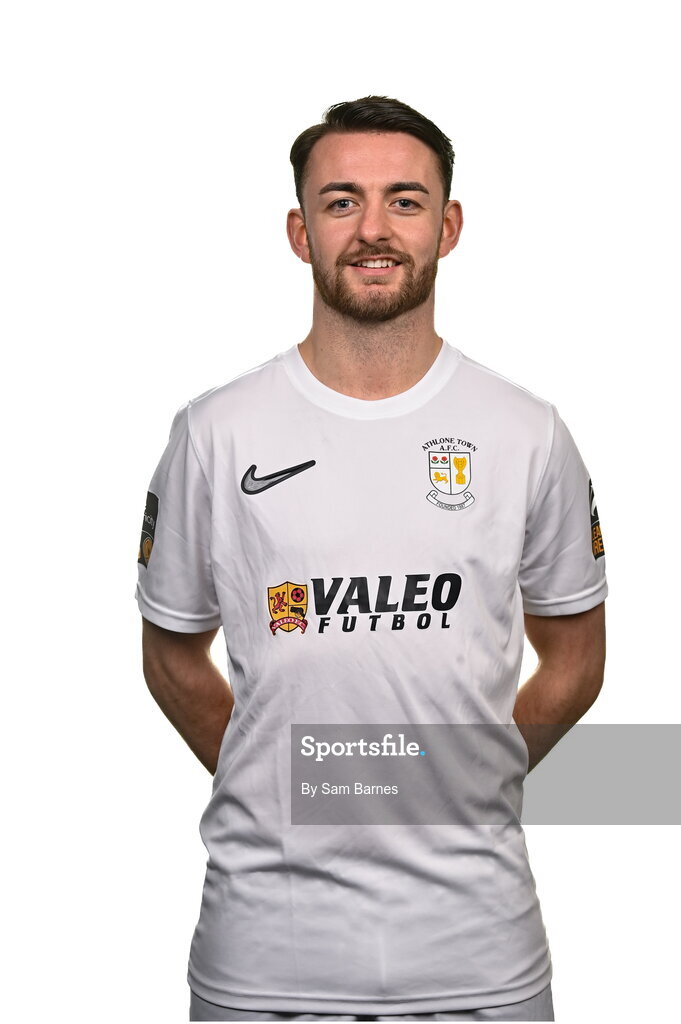 14 February 2024; Daniel McKenna poses for a portrait during a Athlone Town FC squad portraits session at Athlone Town Stadium in Athlone, Westmeath. Photo by Sam Barnes/Sportsfile