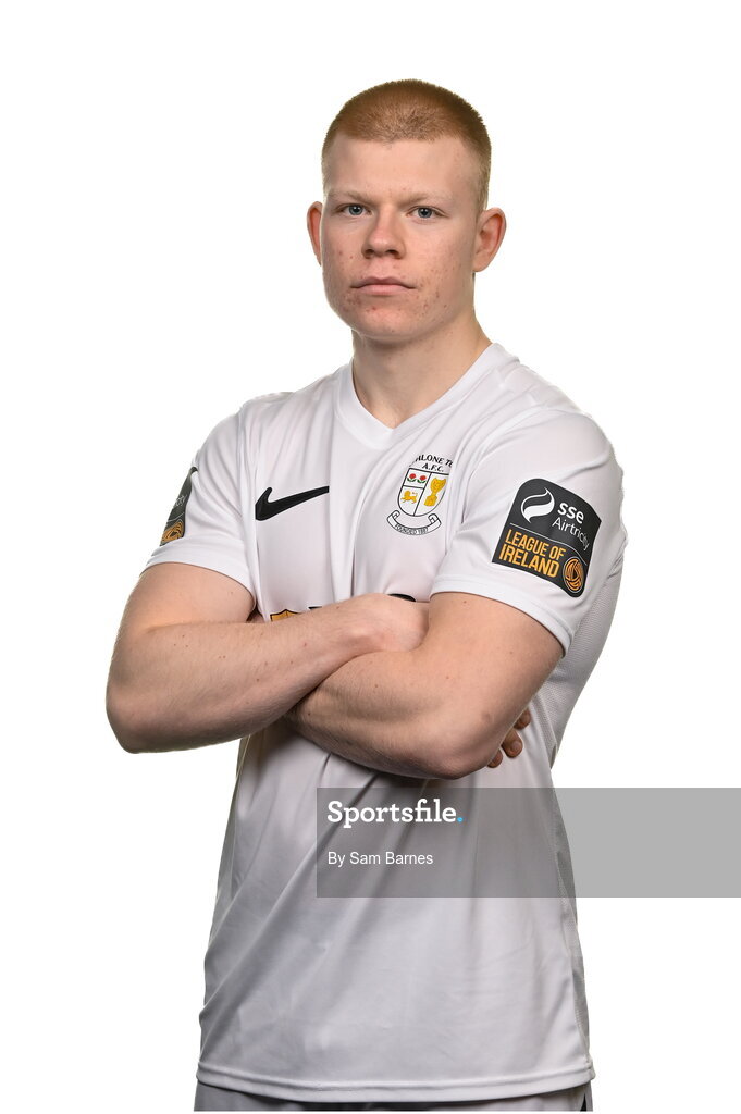 14 February 2024; Aaron Connolly poses for a portrait during a Athlone Town FC squad portraits session at Athlone Town Stadium in Athlone, Westmeath. Photo by Sam Barnes/Sportsfile