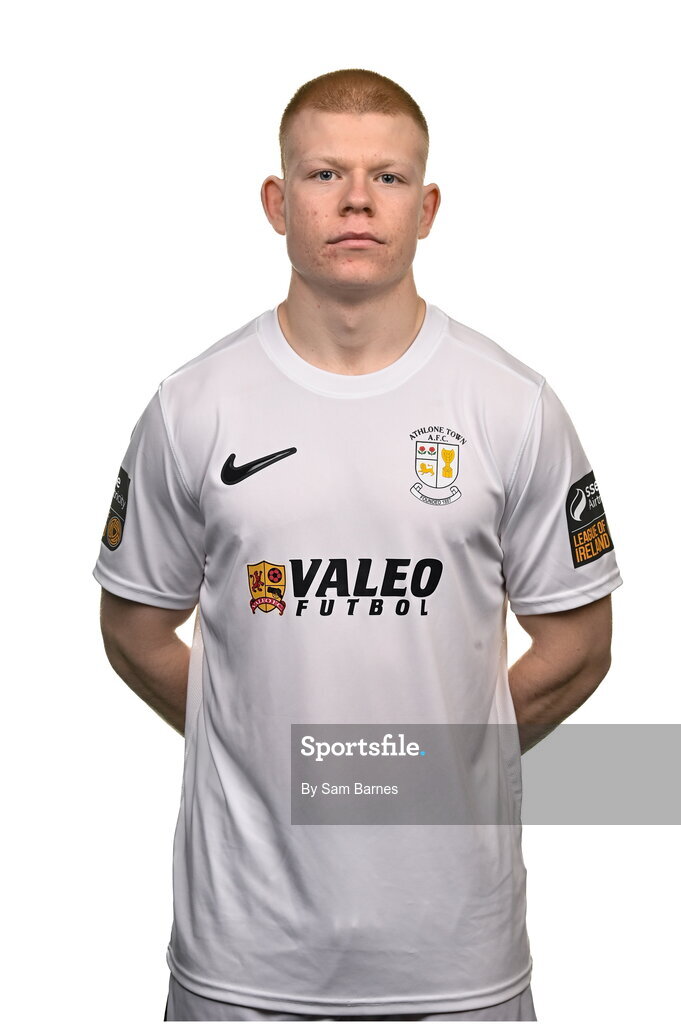 14 February 2024; Aaron Connolly poses for a portrait during a Athlone Town FC squad portraits session at Athlone Town Stadium in Athlone, Westmeath. Photo by Sam Barnes/Sportsfile