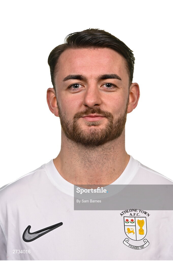 14 February 2024; Daniel McKenna poses for a portrait during a Athlone Town FC squad portraits session at Athlone Town Stadium in Athlone, Westmeath. Photo by Sam Barnes/Sportsfile