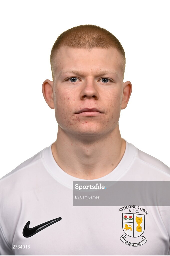 14 February 2024; Aaron Connolly poses for a portrait during a Athlone Town FC squad portraits session at Athlone Town Stadium in Athlone, Westmeath. Photo by Sam Barnes/Sportsfile