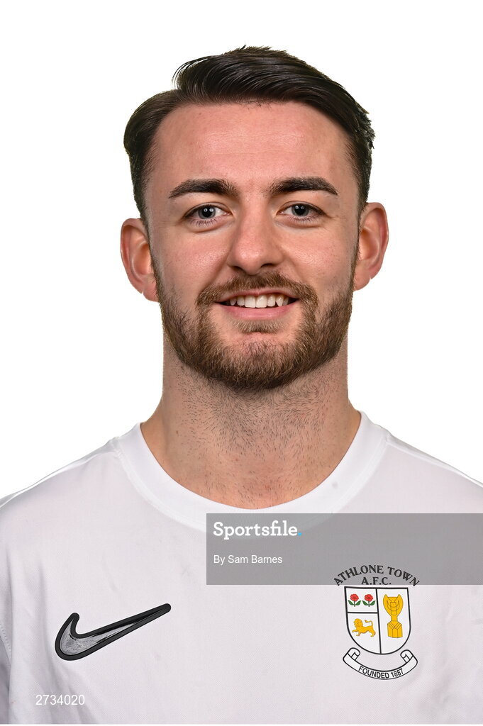 14 February 2024; Daniel McKenna poses for a portrait during a Athlone Town FC squad portraits session at Athlone Town Stadium in Athlone, Westmeath. Photo by Sam Barnes/Sportsfile