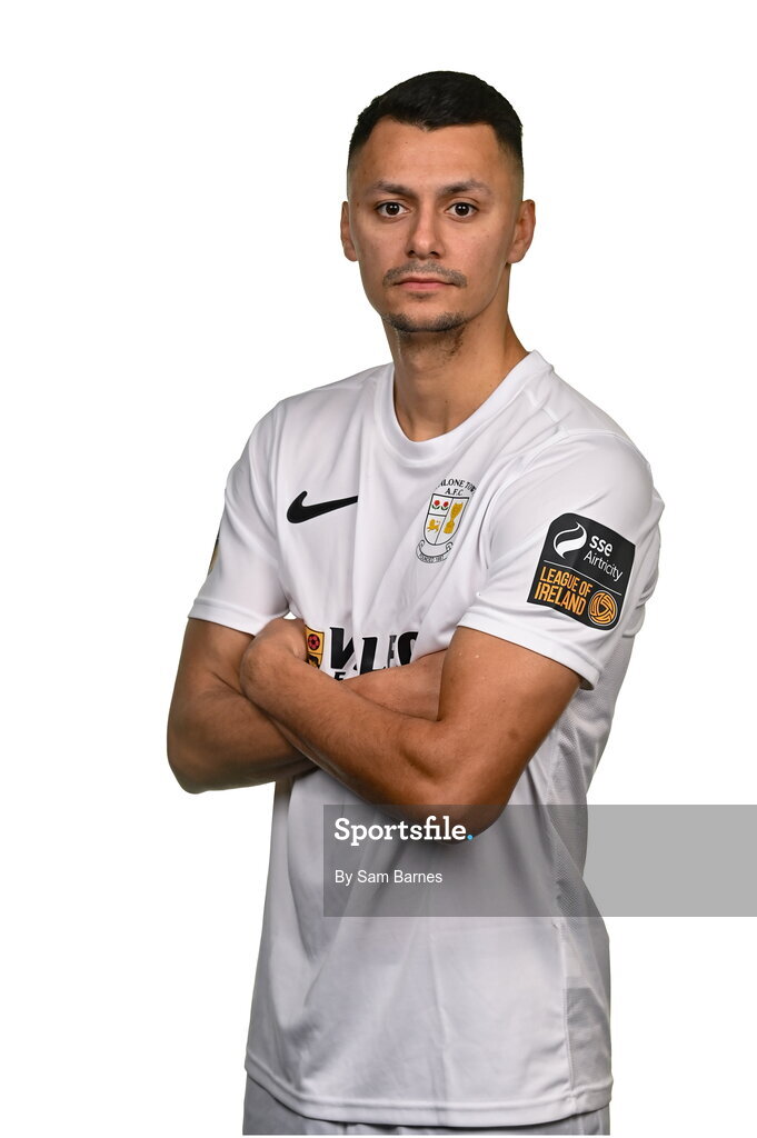 14 February 2024; Dean Ebbe poses for a portrait during a Athlone Town FC squad portraits session at Athlone Town Stadium in Athlone, Westmeath. Photo by Sam Barnes/Sportsfile