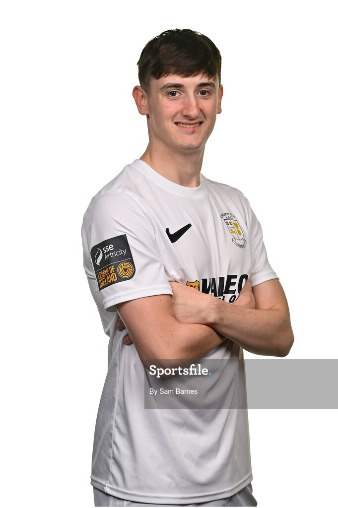 14 February 2024; Oisin Duffy poses for a portrait during a Athlone Town FC squad portraits session at Athlone Town Stadium in Athlone, Westmeath. Photo by Sam Barnes/Sportsfile