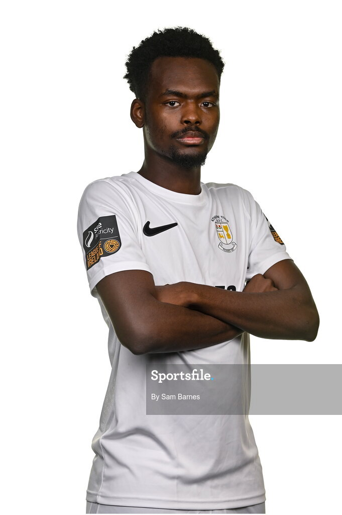 14 February 2024; Abdul Barrie poses for a portrait during a Athlone Town FC squad portraits session at Athlone Town Stadium in Athlone, Westmeath. Photo by Sam Barnes/Sportsfile