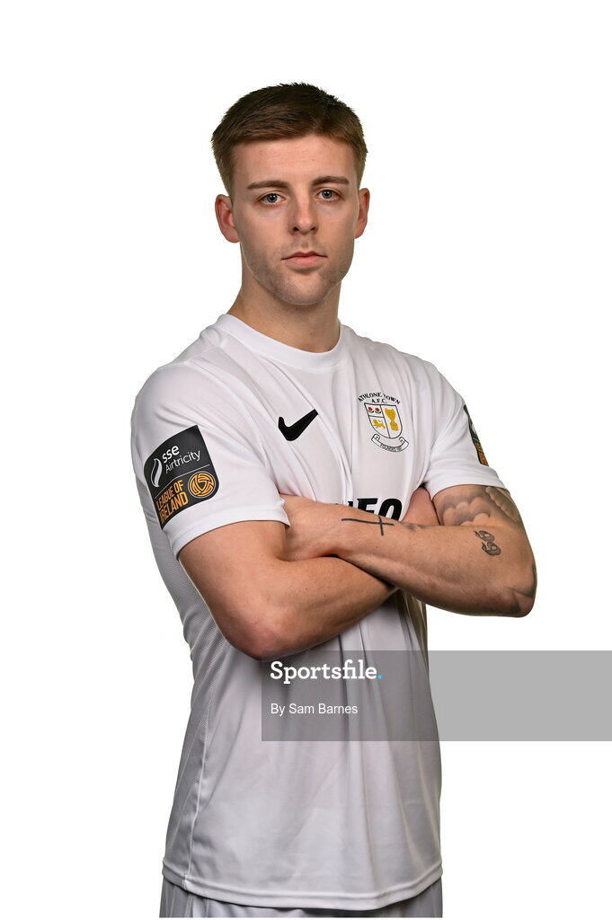 14 February 2024; Dylan Hand poses for a portrait during a Athlone Town FC squad portraits session at Athlone Town Stadium in Athlone, Westmeath. Photo by Sam Barnes/Sportsfile