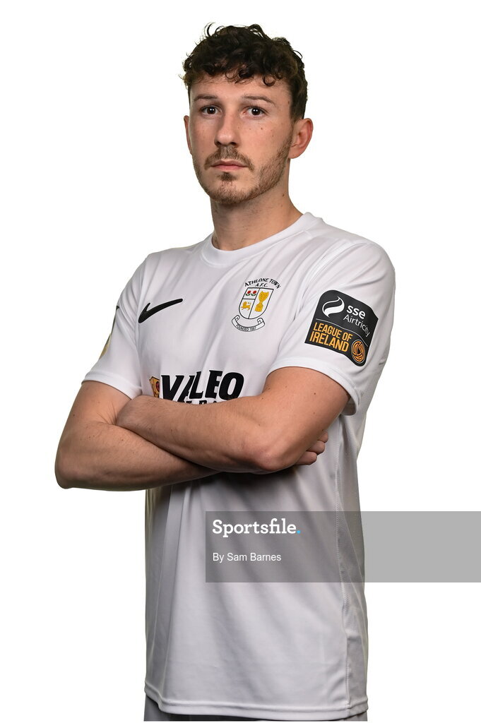 14 February 2024; Brian Torre poses for a portrait during a Athlone Town FC squad portraits session at Athlone Town Stadium in Athlone, Westmeath. Photo by Sam Barnes/Sportsfile