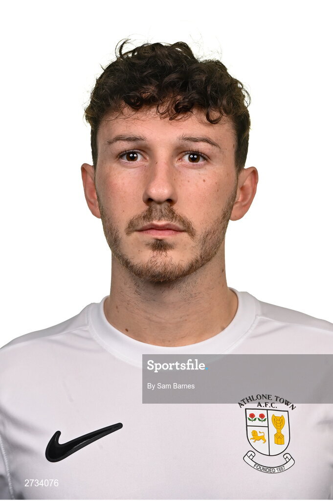 14 February 2024; Brian Torre poses for a portrait during a Athlone Town FC squad portraits session at Athlone Town Stadium in Athlone, Westmeath. Photo by Sam Barnes/Sportsfile
