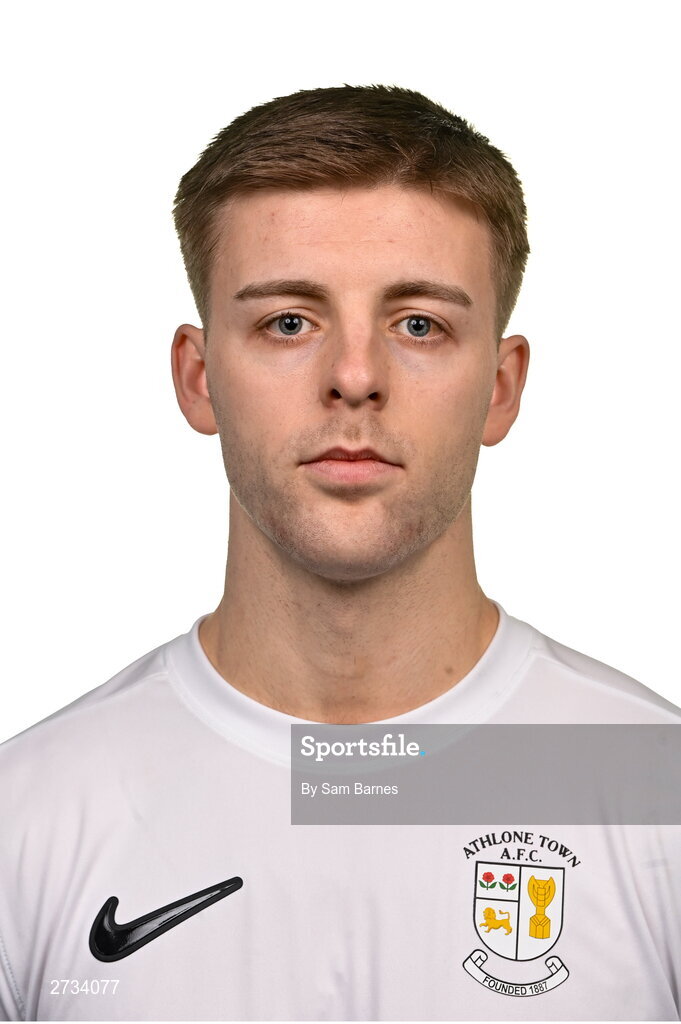 14 February 2024; Dylan Hand poses for a portrait during a Athlone Town FC squad portraits session at Athlone Town Stadium in Athlone, Westmeath. Photo by Sam Barnes/Sportsfile