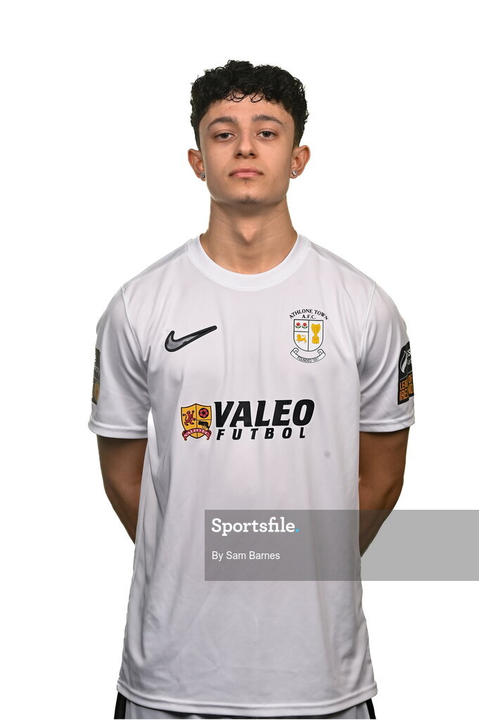 14 February 2024; Gabriel Padilla poses for a portrait during a Athlone Town FC squad portraits session at Athlone Town Stadium in Athlone, Westmeath. Photo by Sam Barnes/Sportsfile