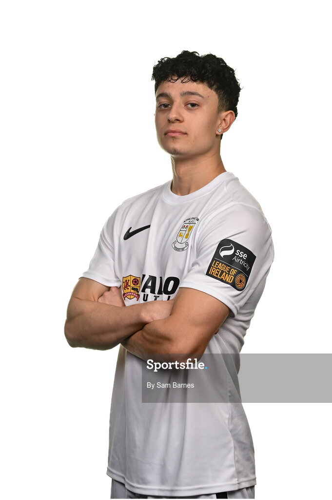14 February 2024; Gabriel Padilla poses for a portrait during a Athlone Town FC squad portraits session at Athlone Town Stadium in Athlone, Westmeath. Photo by Sam Barnes/Sportsfile