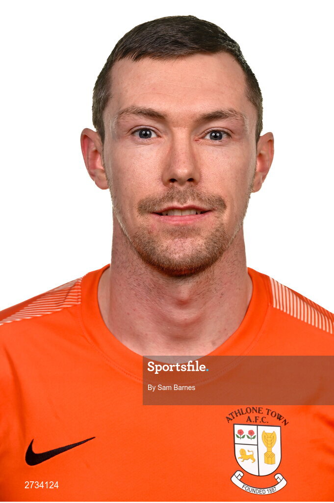 14 February 2024; Shaun O'Donnell poses for a portrait during a Athlone Town FC squad portraits session at Athlone Town Stadium in Athlone, Westmeath. Photo by Sam Barnes/Sportsfile
