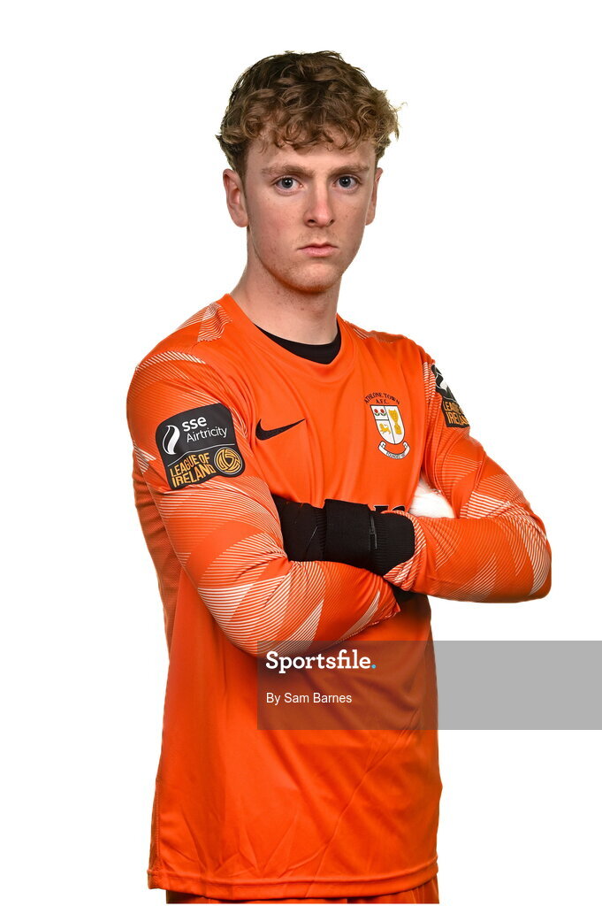 14 February 2024; Andrew Stuart Trainor poses for a portrait during a Athlone Town FC squad portraits session at Athlone Town Stadium in Athlone, Westmeath. Photo by Sam Barnes/Sportsfile