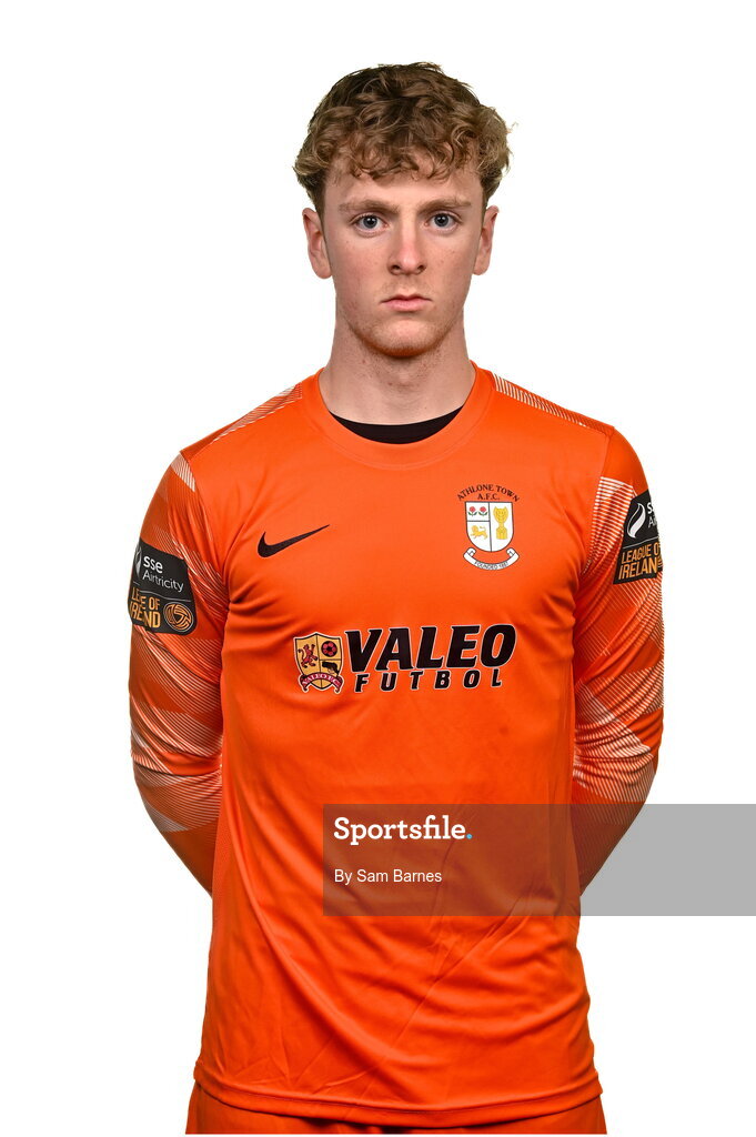14 February 2024; Andrew Stuart Trainor poses for a portrait during a Athlone Town FC squad portraits session at Athlone Town Stadium in Athlone, Westmeath. Photo by Sam Barnes/Sportsfile