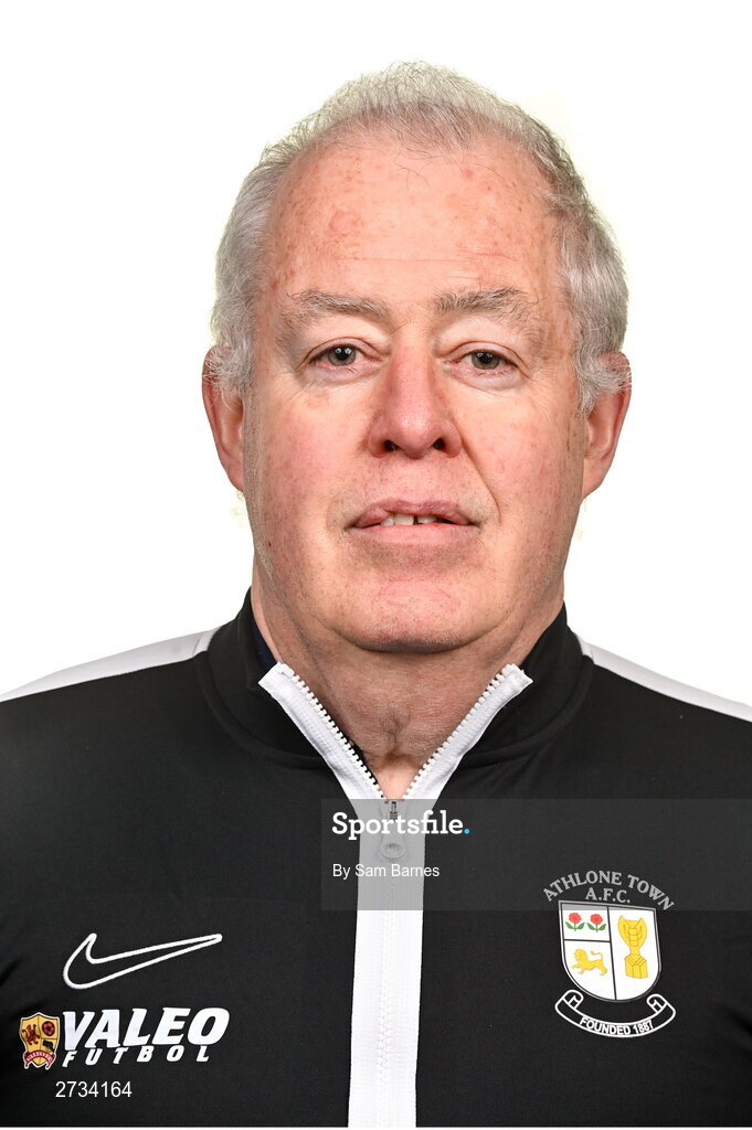 14 February 2024; Athlone Town FC Kit Manager Eamon Cunningham poses for a portrait during a Athlone Town FC squad portraits session at Athlone Town Stadium in Athlone, Westmeath. Photo by Sam Barnes/Sportsfile