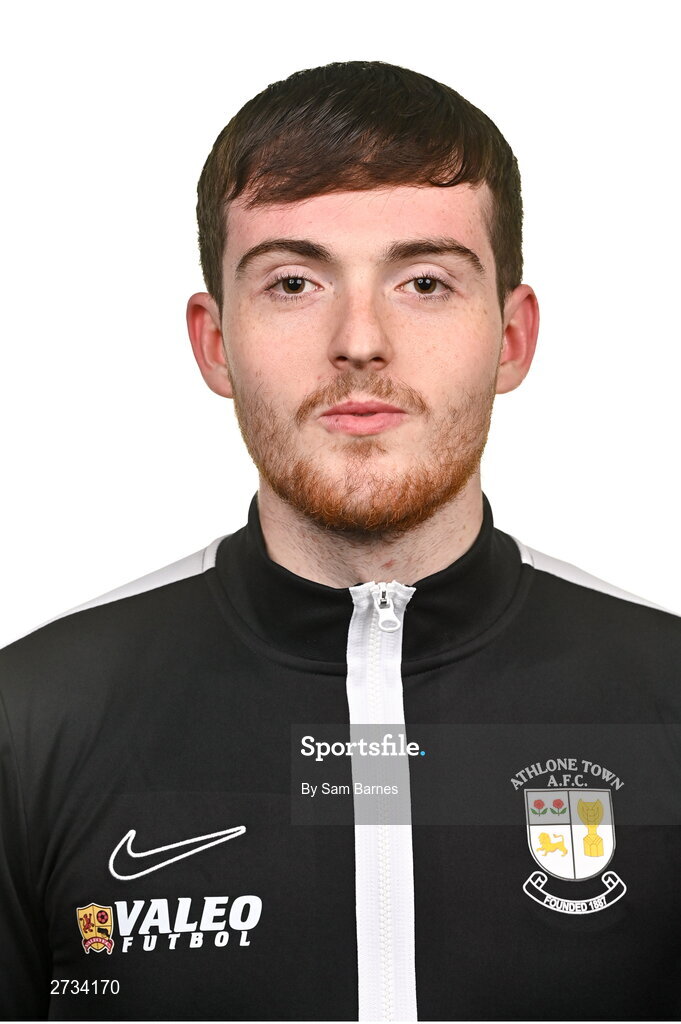 14 February 2024; Athlone Town FC Coach Sean O'Connor poses for a portrait during a Athlone Town FC squad portraits session at Athlone Town Stadium in Athlone, Westmeath. Photo by Sam Barnes/Sportsfile