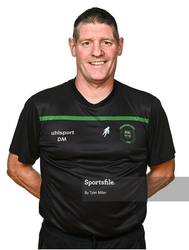 14 February 2024; Goakeeper coach Derek Masterson poses for a portrait during a Peamount United FC squad portraits at PRL Park in Greenogue, Dublin. Photo by Tyler Miller/Sportsfile
