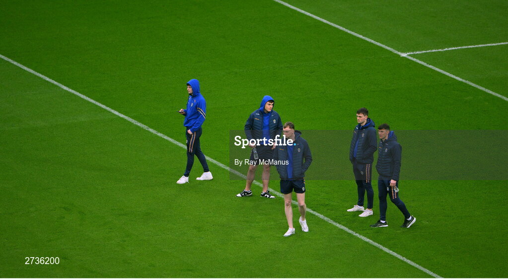 17 February 2024; Roscommon players walk the pitch before the Allianz Football League Division 1 match between Dublin and Roscommon at Croke Park in Dublin. Photo by Ray McManus/Sportsfile