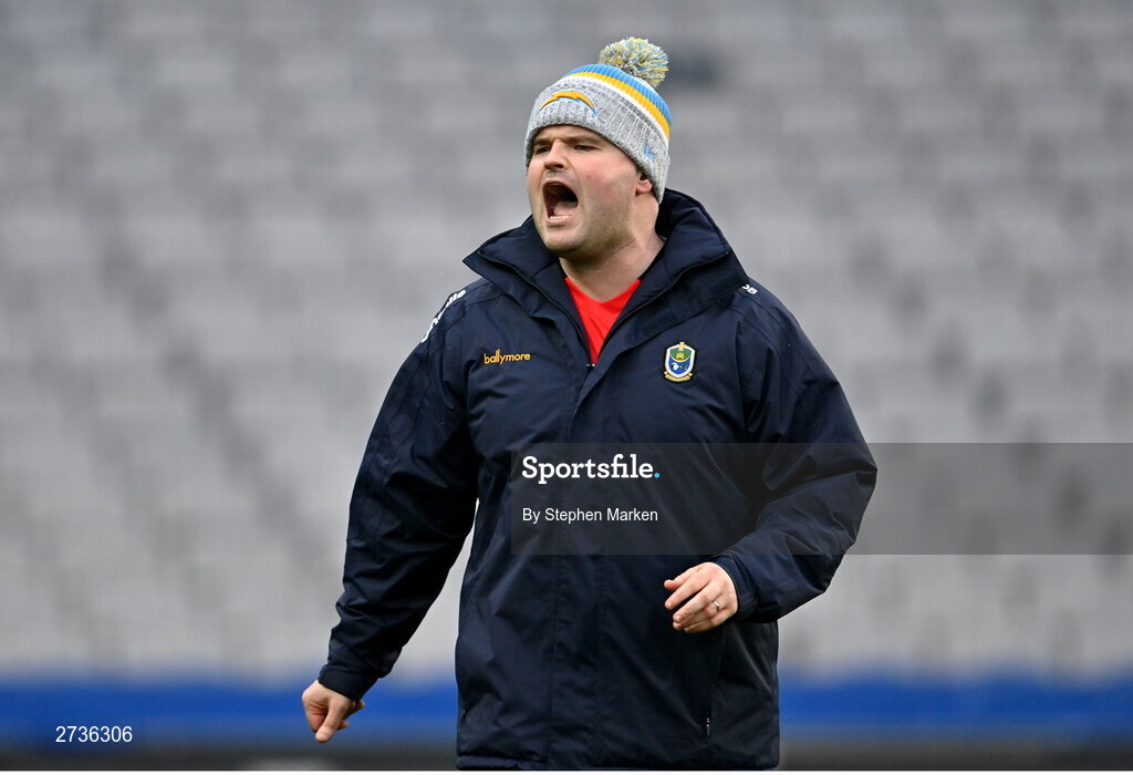 17 February 2024; Roscommon manager Davy Burke before the Allianz Football League Division 1 match between Dublin and Roscommon at Croke Park in Dublin. Photo by Stephen Marken/Sportsfile