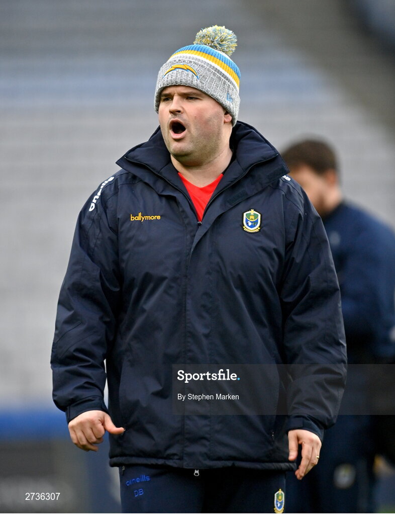 17 February 2024; Roscommon manager Davy Burke before the Allianz Football League Division 1 match between Dublin and Roscommon at Croke Park in Dublin. Photo by Stephen Marken/Sportsfile