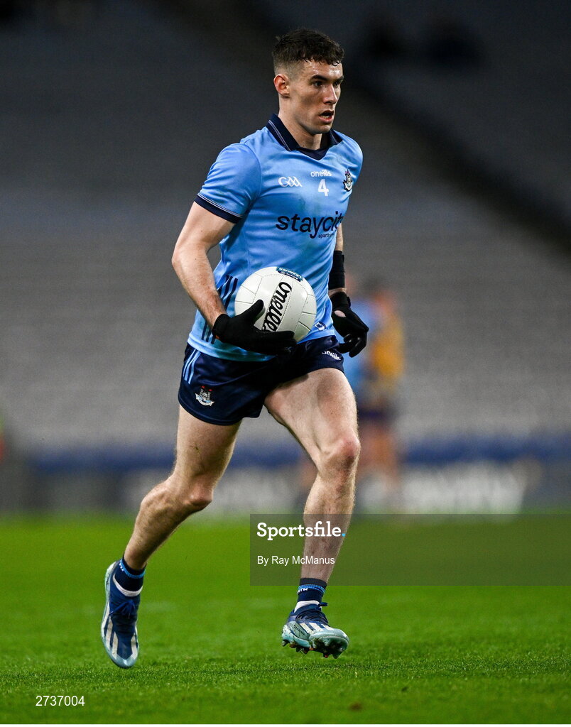 17 February 2024; Lee Gannon of Dublin during the Allianz Football League Division 1 match between Dublin and Roscommon at Croke Park in Dublin. Photo by Ray McManus/Sportsfile