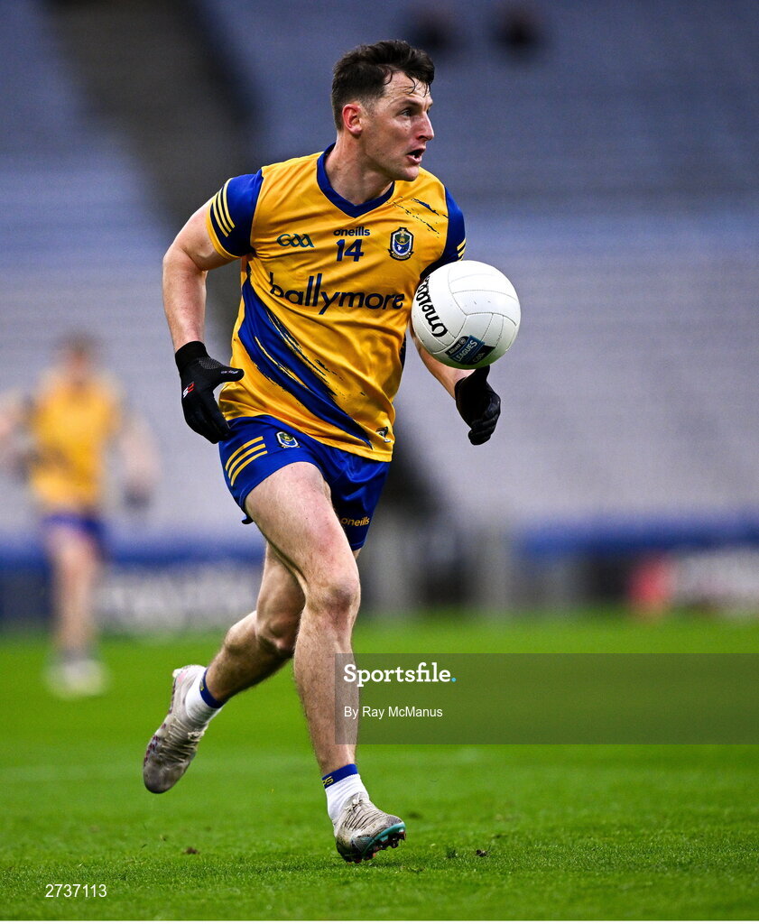 17 February 2024; Diarmuid Murtagh of Roscommon during the Allianz Football League Division 1 match between Dublin and Roscommon at Croke Park in Dublin. Photo by Ray McManus/Sportsfile