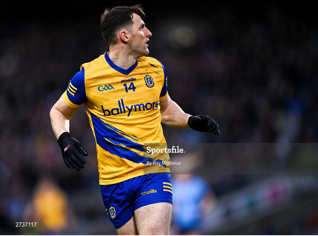 17 February 2024; Diarmuid Murtagh of Roscommon during the Allianz Football League Division 1 match between Dublin and Roscommon at Croke Park in Dublin. Photo by Ray McManus/Sportsfile
