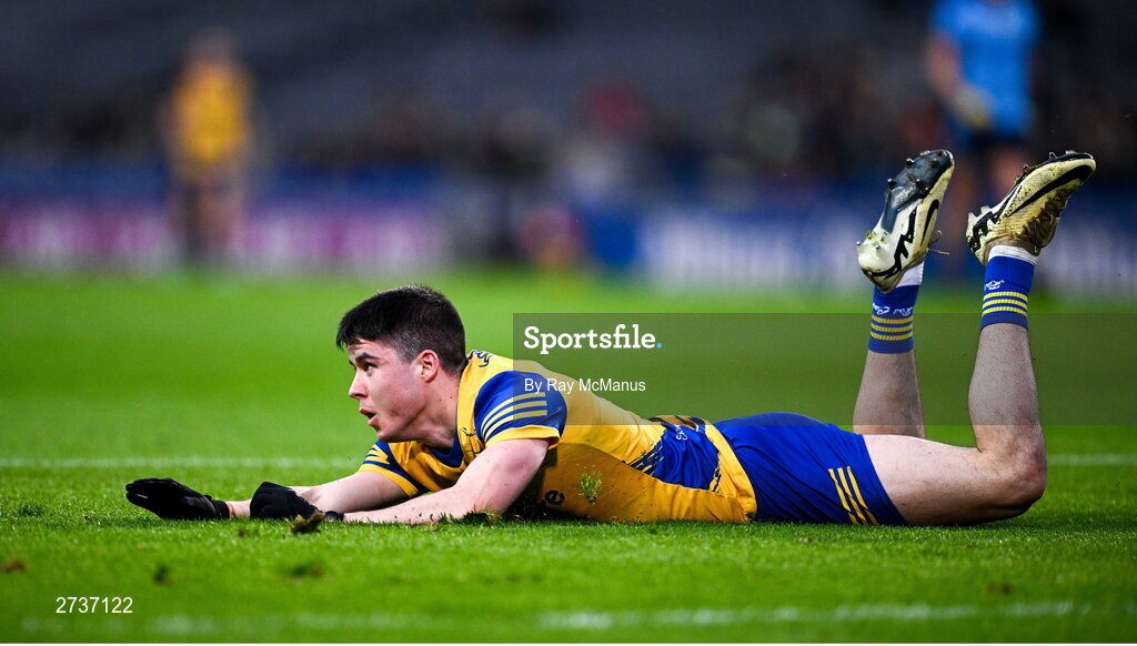 17 February 2024; Niall Higgins of Roscommon during the Allianz Football League Division 1 match between Dublin and Roscommon at Croke Park in Dublin. Photo by Ray McManus/Sportsfile