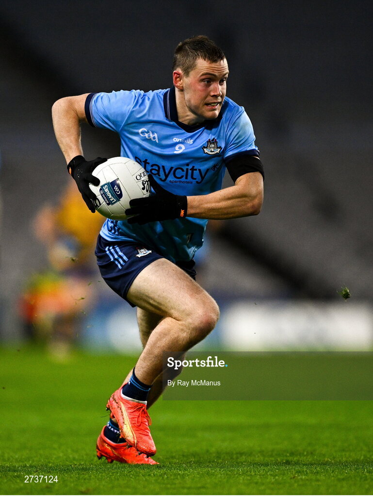17 February 2024; Con O'Callaghan of Dublin during the Allianz Football League Division 1 match between Dublin and Roscommon at Croke Park in Dublin. Photo by Ray McManus/Sportsfile