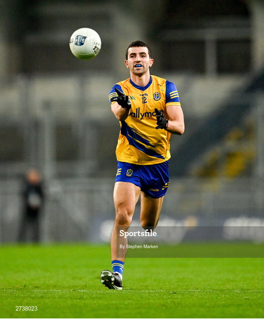 17 February 2024; Shane Cunnane of Roscommon during the Allianz Football League Division 1 match between Dublin and Roscommon at Croke Park in Dublin. Photo by Stephen Marken/Sportsfile