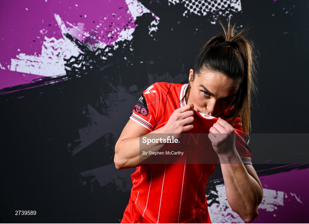 21 February 2024; Jemma Quinn poses for a portrait during a Shelbourne FC squad portraits at Tolka Park in Dublin. Photo by Stephen McCarthy/Sportsfile