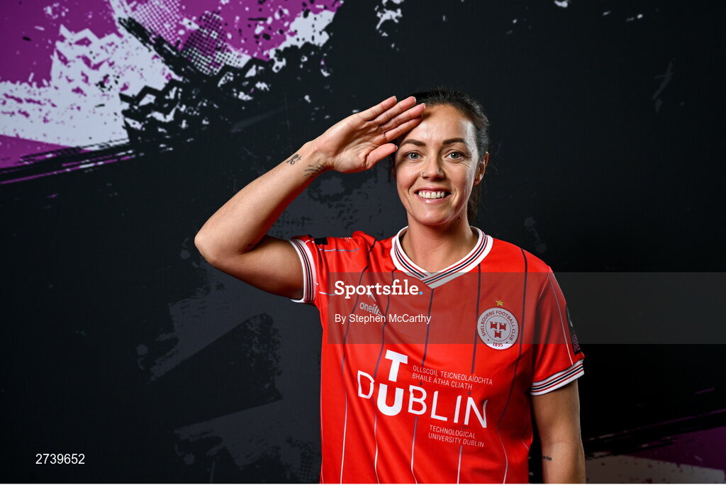 21 February 2024; Noelle Murray poses for a portrait during a Shelbourne FC squad portraits at Tolka Park in Dublin. Photo by Stephen McCarthy/Sportsfile