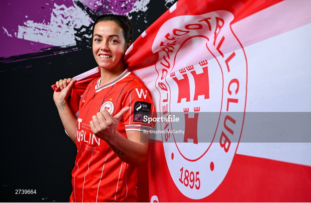 21 February 2024; Noelle Murray poses for a portrait during a Shelbourne FC squad portraits at Tolka Park in Dublin. Photo by Stephen McCarthy/Sportsfile