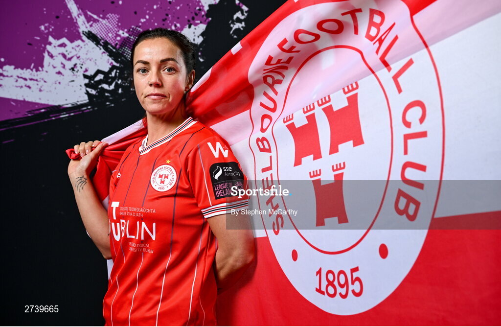 21 February 2024; Noelle Murray poses for a portrait during a Shelbourne FC squad portraits at Tolka Park in Dublin. Photo by Stephen McCarthy/Sportsfile