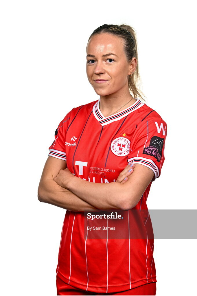 21 February 2024; Kerri Letmon poses for a portrait during a Shelbourne FC squad portraits at Tolka Park in Dublin. Photo by Sam Barnes/Sportsfile
