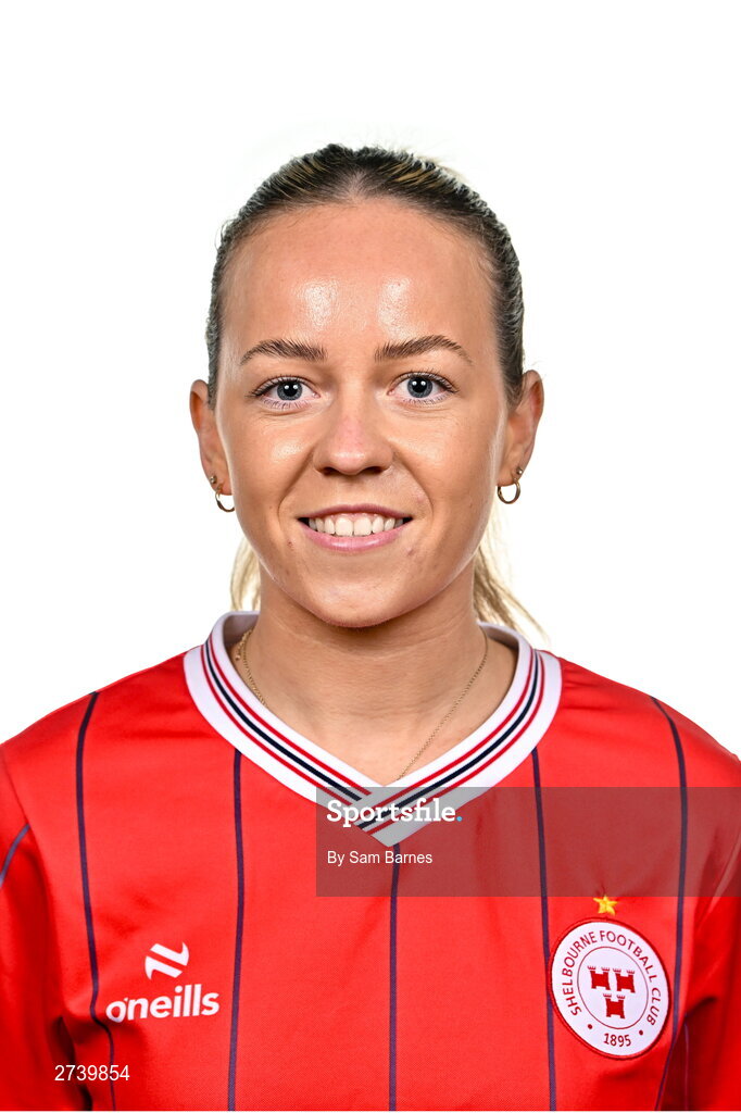 21 February 2024; Kerri Letmon poses for a portrait during a Shelbourne FC squad portraits at Tolka Park in Dublin. Photo by Sam Barnes/Sportsfile